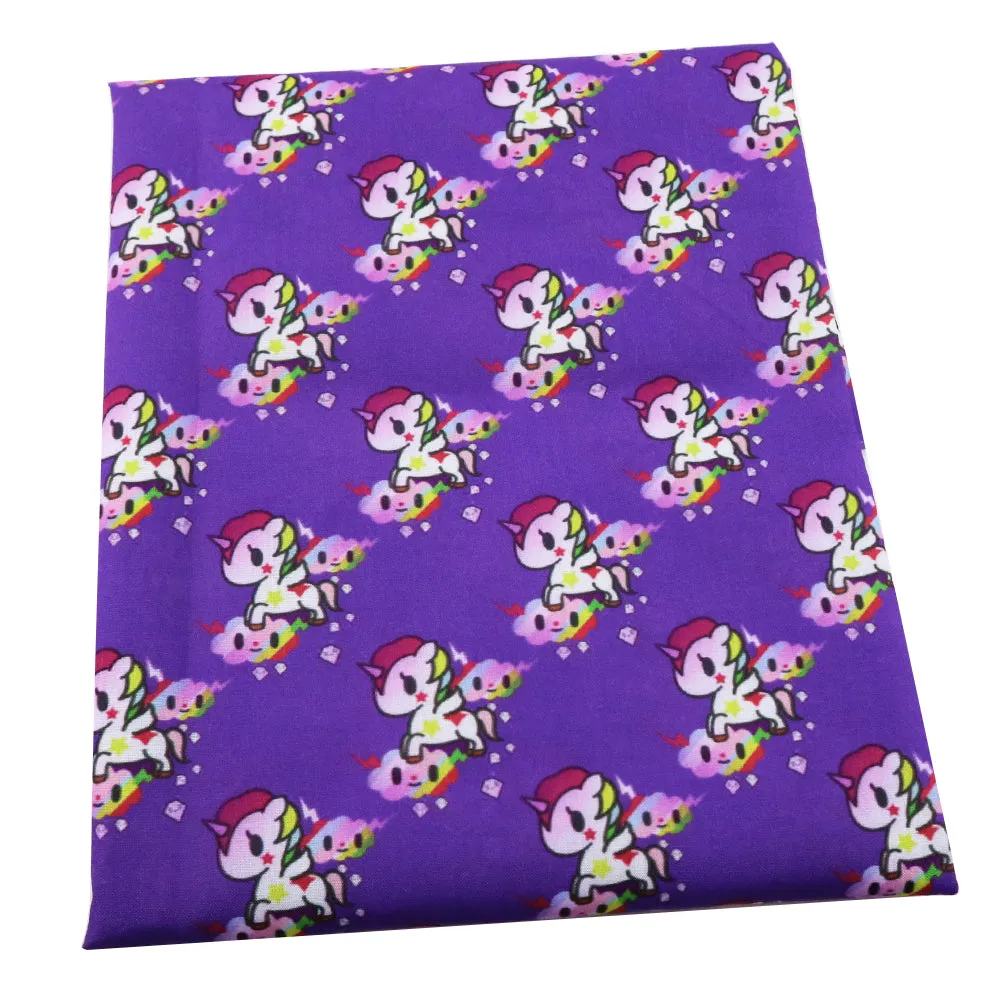 Unicorn Theme Printed Fabric