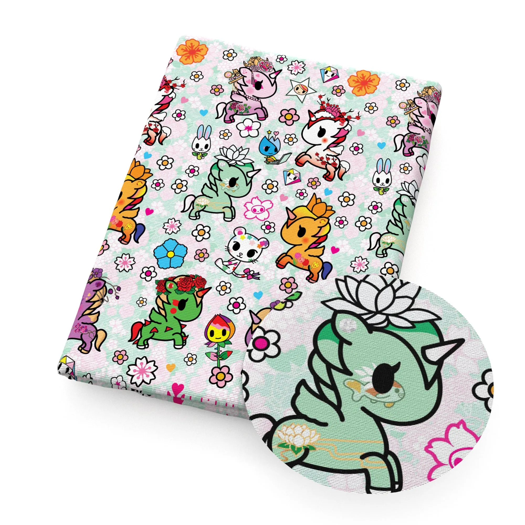 Unicorn Theme Printed Fabric