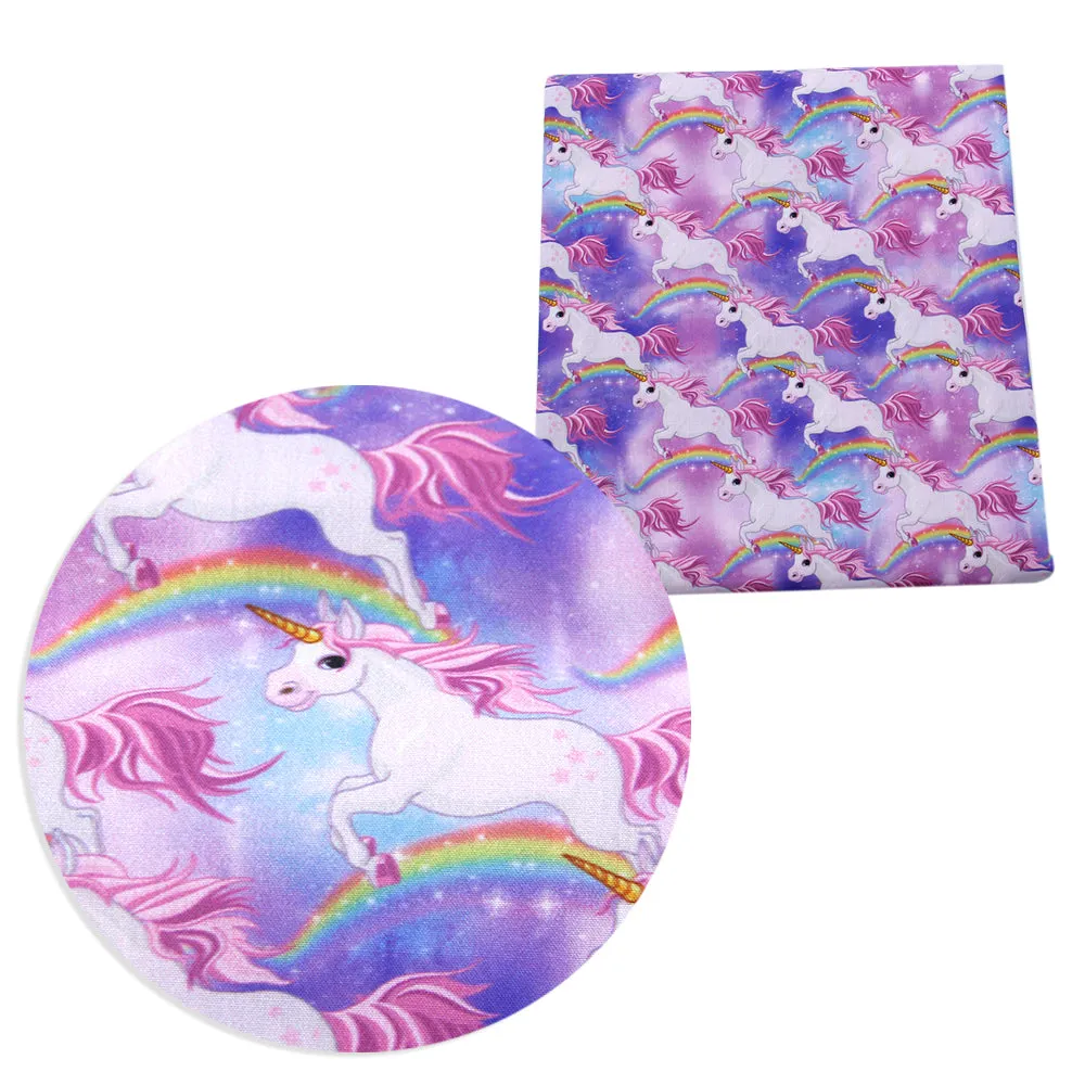 Unicorn Theme Printed Fabric