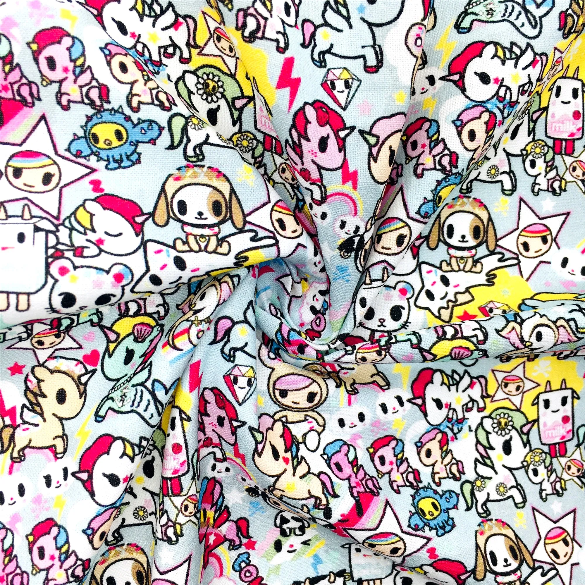 Unicorn Theme Printed Fabric