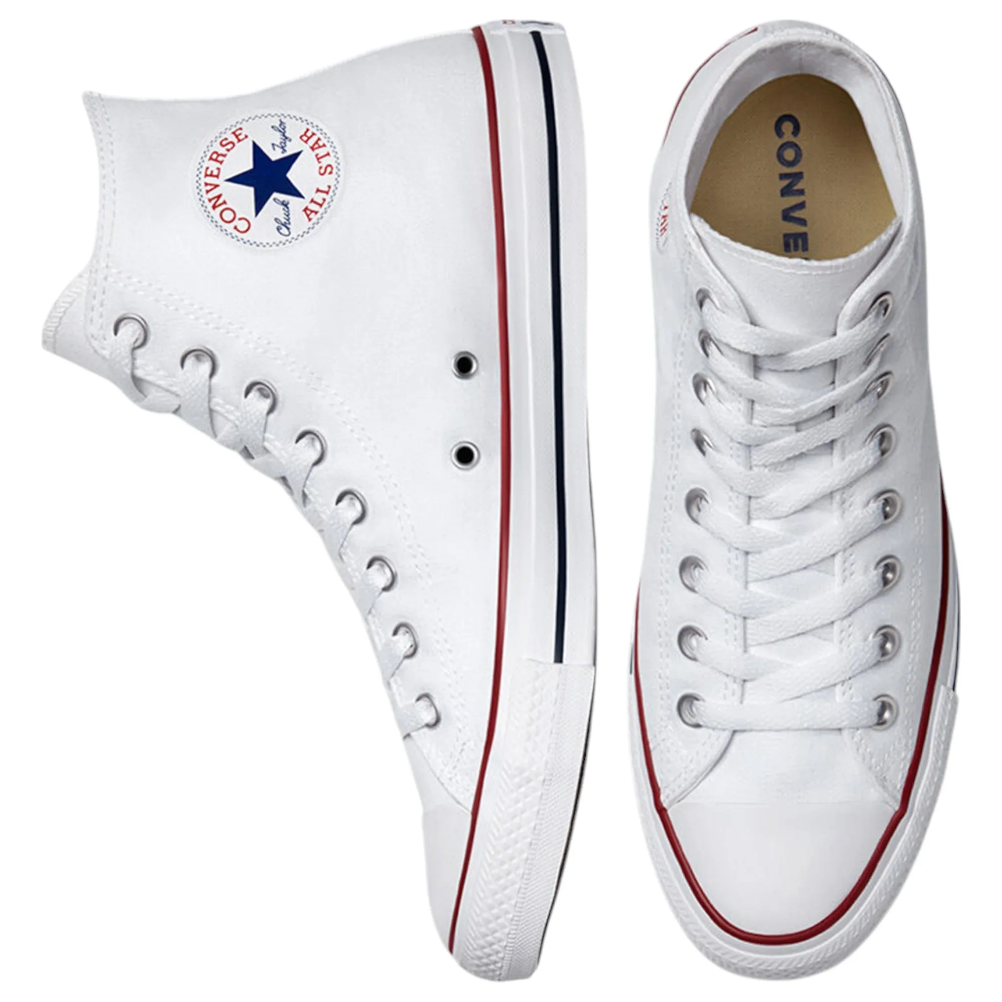 Unisex Adults Converse Chuck Taylor All Star High Top Shoes Optical White