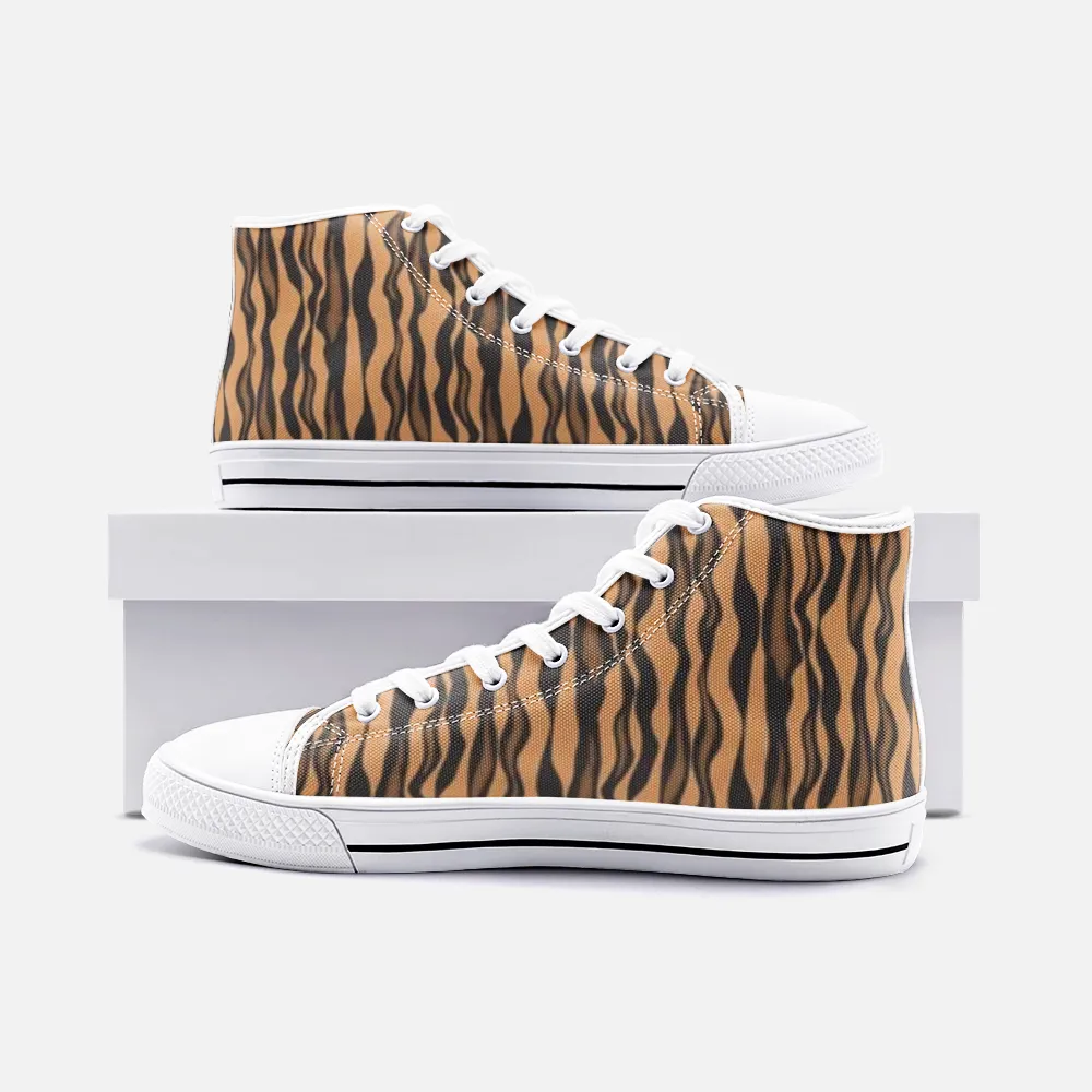 Unisex High Top Canvas Shoes - Tiger