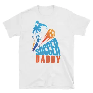 Unisex Soccer Dad T Shirt White Football Daddy T Shirt for Men