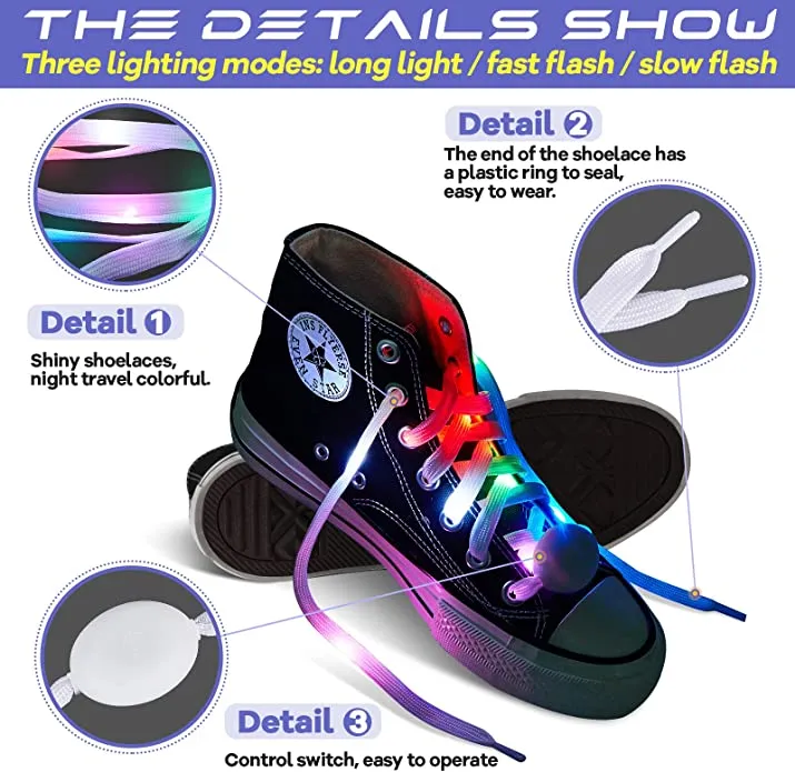 Up your game with these ultra-cool LED light up laces.