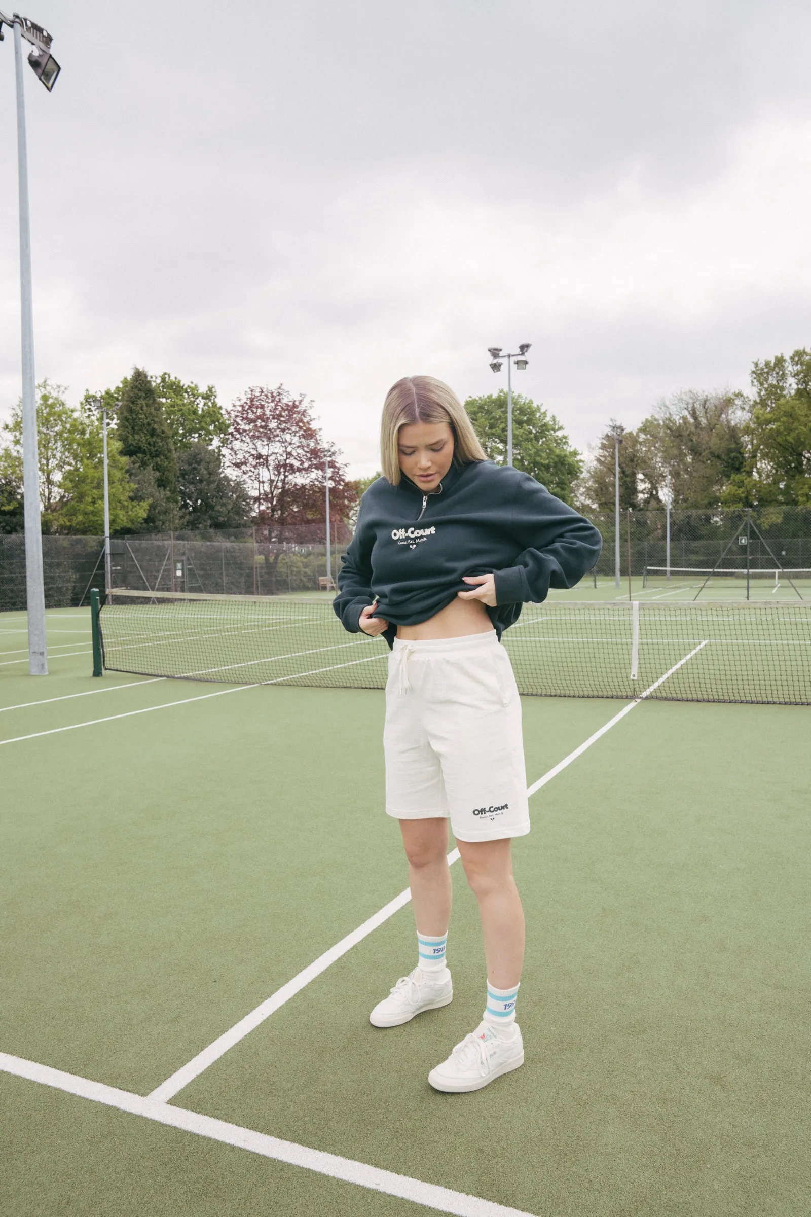 Vice 84 'Off-Court GSM' Jogger Shorts - Ecru