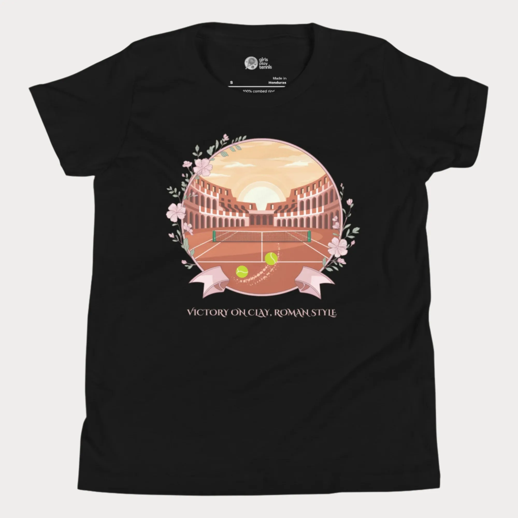 Victory on Clay, Roman Style Tennis T-Shirt - Youth