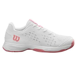 Wilson Rush Pro Jr L Tennis Shoes - White / White / Mauve Pink