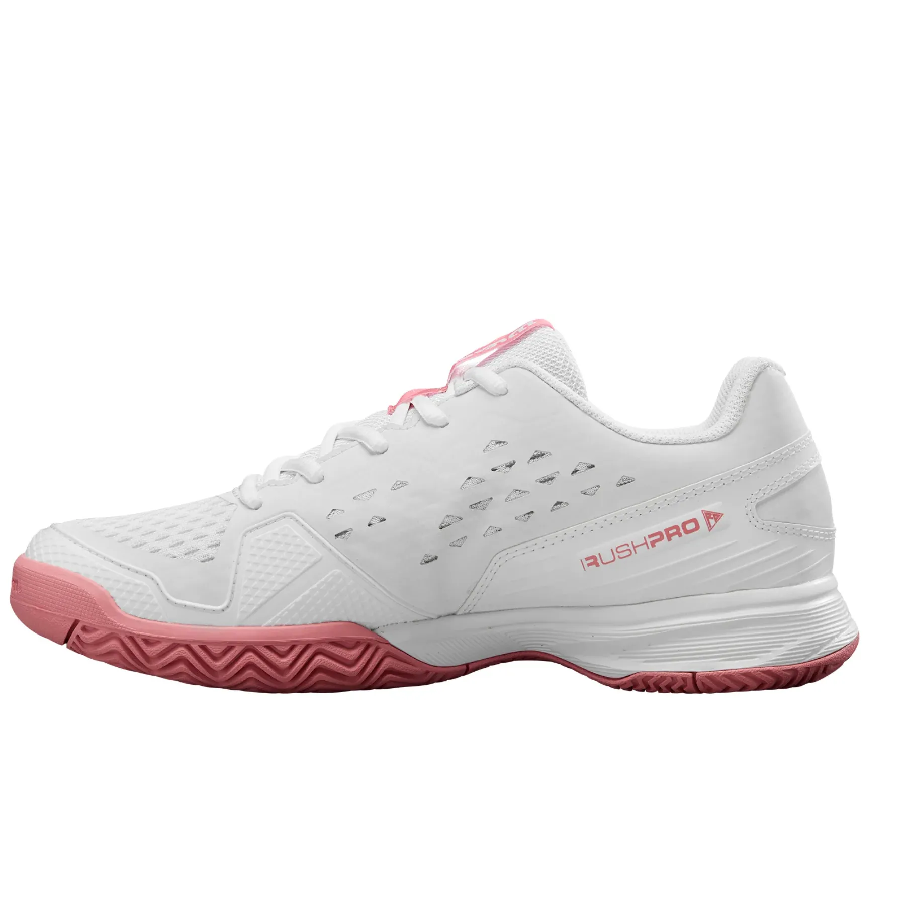 Wilson Rush Pro Jr L Tennis Shoes - White / White / Mauve Pink