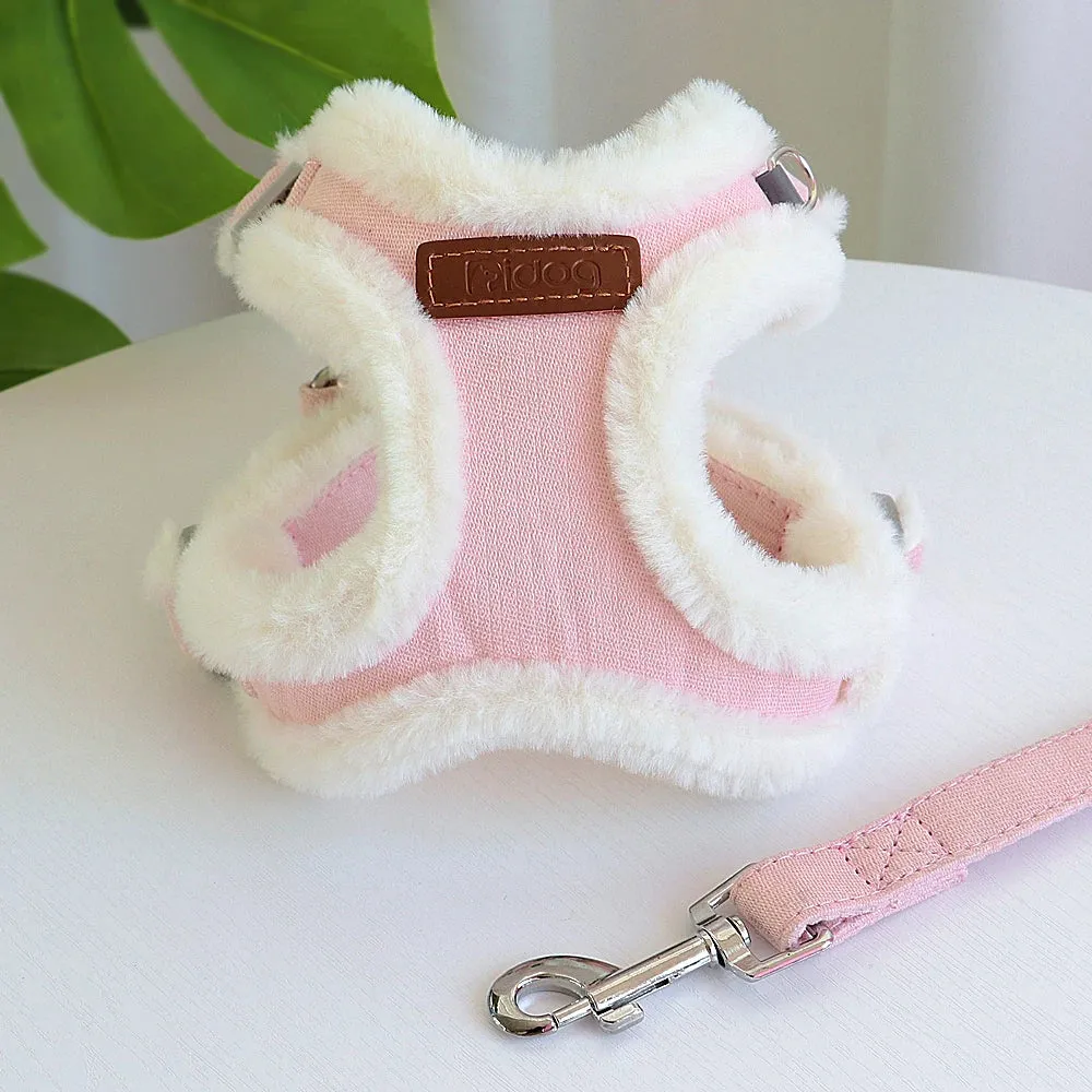 Winter Fleece Fluffy Dog Harness