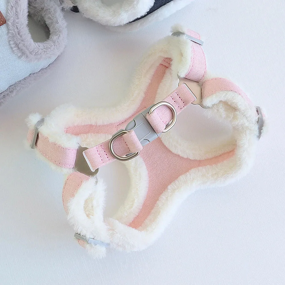 Winter Fleece Fluffy Dog Harness