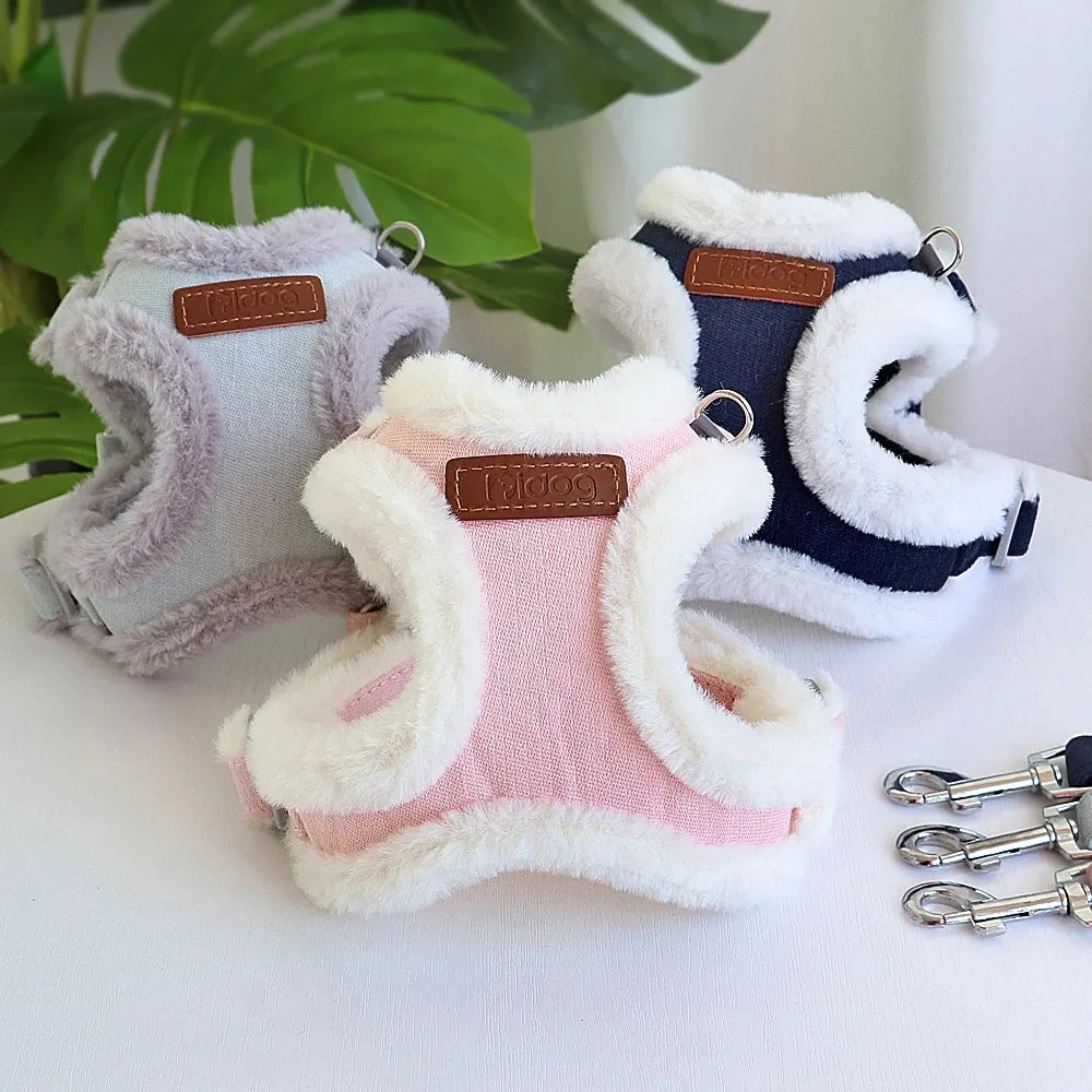 Winter Fleece Fluffy Dog Harness