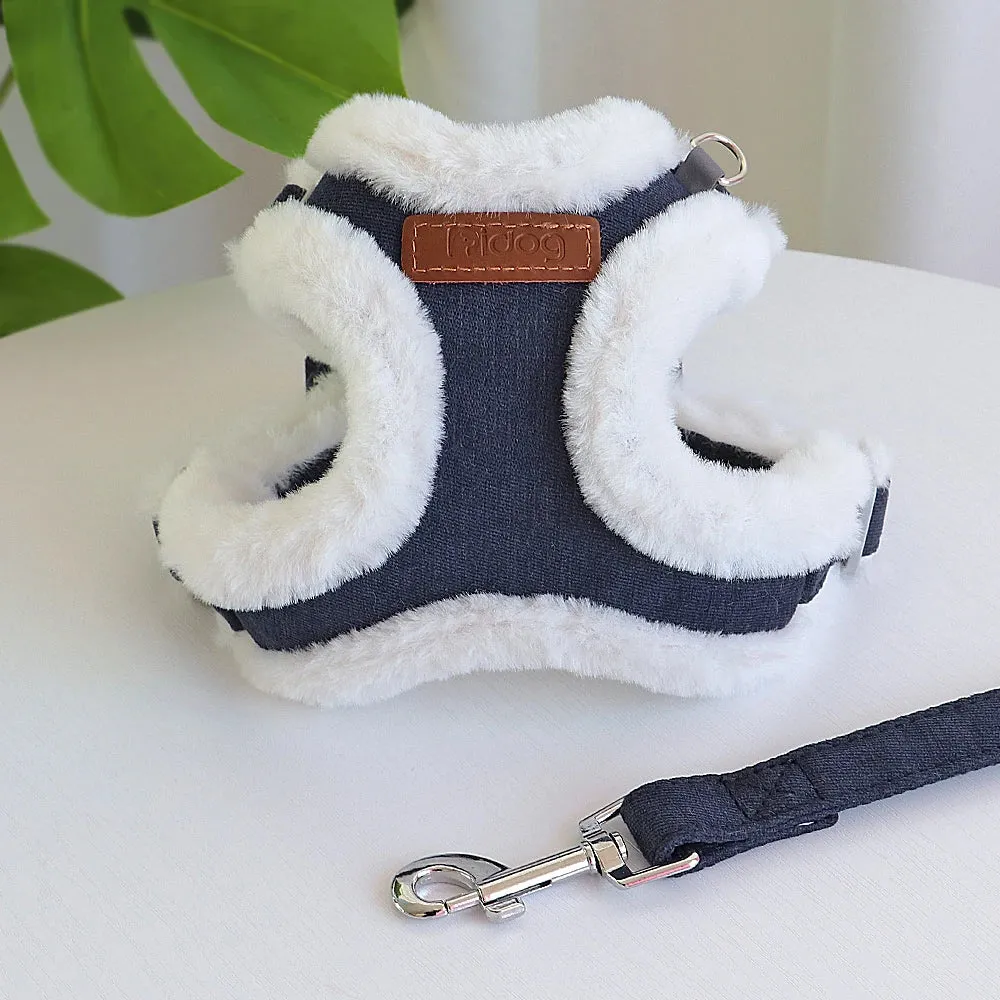 Winter Fleece Fluffy Dog Harness