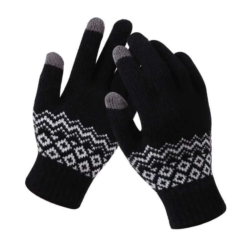 Winter Touch Screen Gloves - Warm Knit Mittens for Women and Men