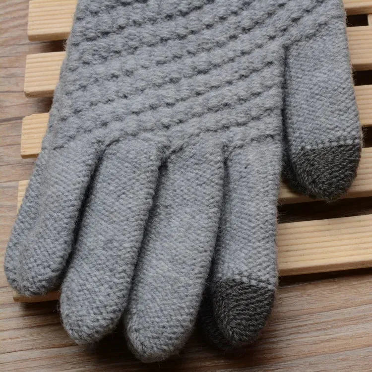 Winter Touch Screen Gloves - Warm Knit Mittens for Women and Men