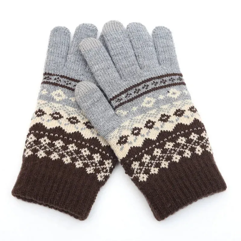 Winter Touch Screen Gloves - Warm Knit Mittens for Women and Men