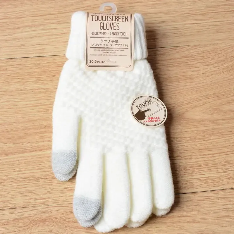 Winter Touch Screen Gloves - Warm Knit Mittens for Women and Men