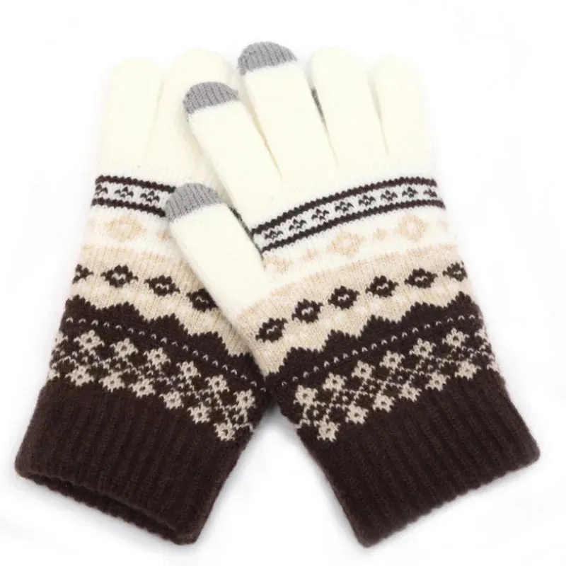 Winter Touch Screen Gloves - Warm Knit Mittens for Women and Men