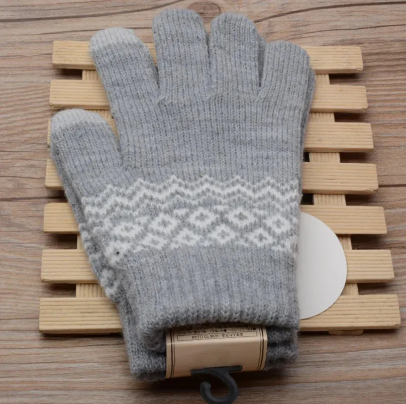 Winter Touch Screen Gloves - Warm Knit Mittens for Women and Men