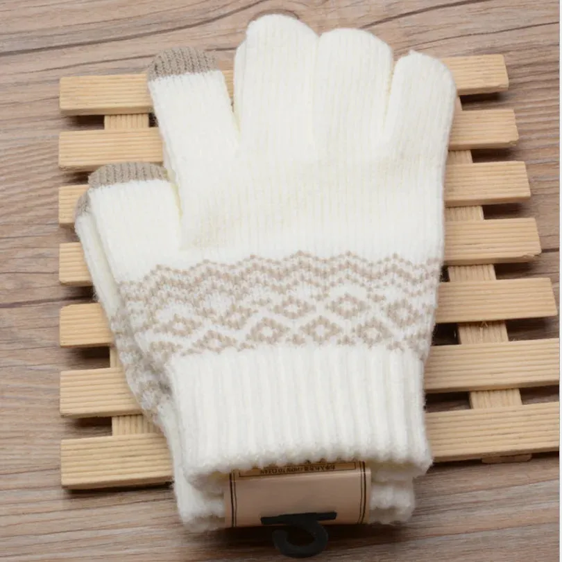 Winter Touch Screen Gloves - Warm Knit Mittens for Women and Men