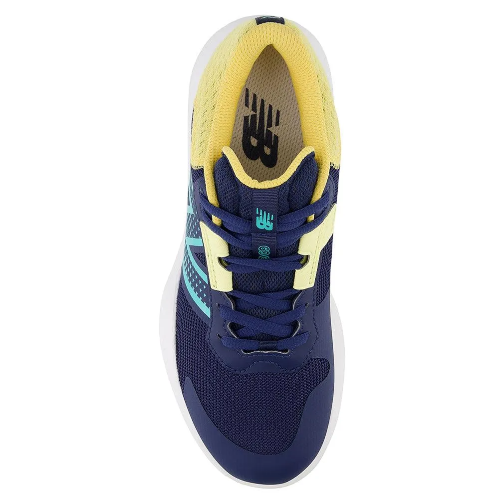 Women`s 696v6 D Width Tennis Shoes White and Cyber Jade