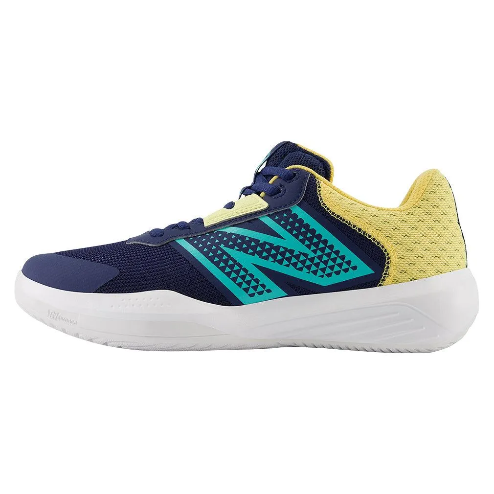 Women`s 696v6 D Width Tennis Shoes White and Cyber Jade
