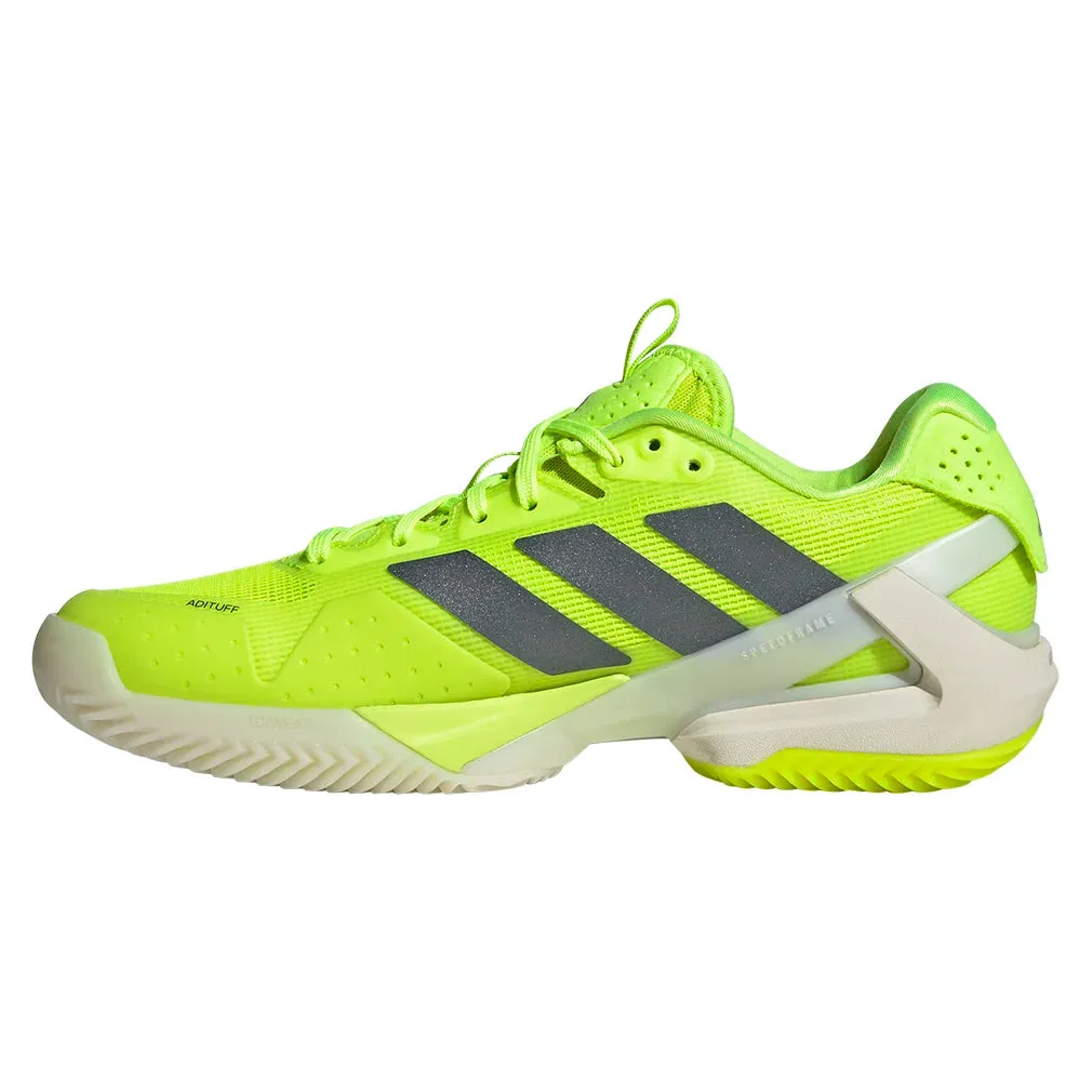 Women`s Adizero Ubersonic 5 Clay Tennis Shoes Lucid Lemon and Powder Yellow