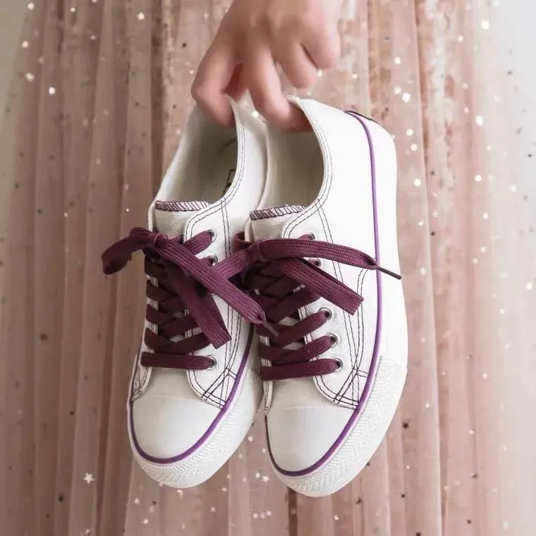 Women's Canvas Shoes Student White Shoes Korean Style Flat Shoes Breathable Sneakers Casual Shoes for Girls