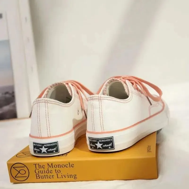 Women's Canvas Shoes Student White Shoes Korean Style Flat Shoes Breathable Sneakers Casual Shoes for Girls