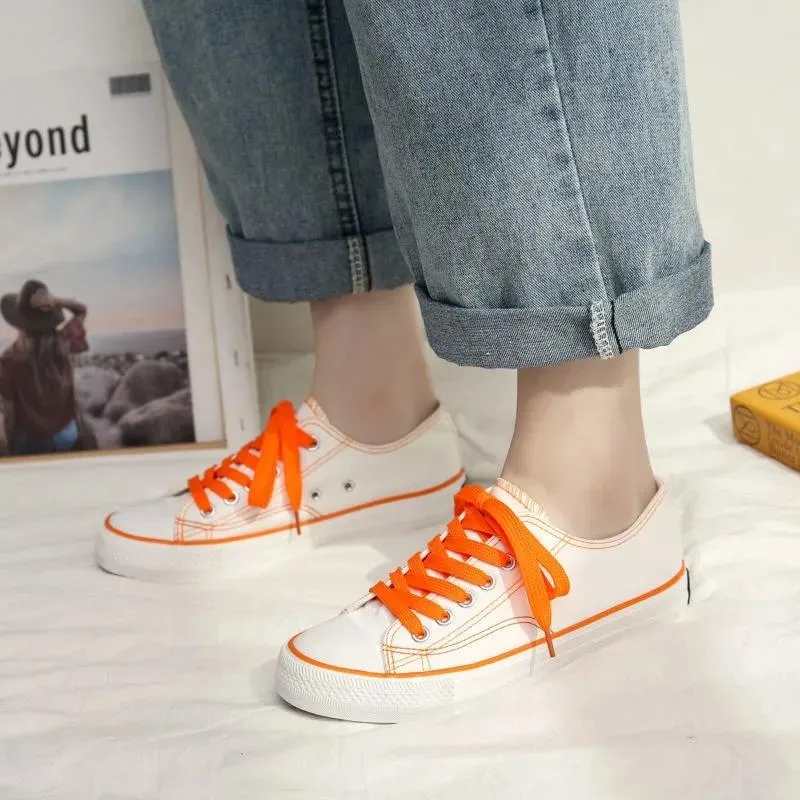 Women's Canvas Shoes Student White Shoes Korean Style Flat Shoes Breathable Sneakers Casual Shoes for Girls