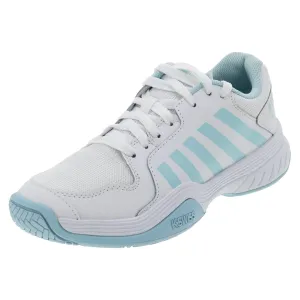 Women's Court Express Pickleball Shoes White and Blue Glow