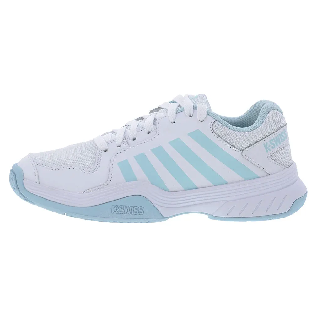 Women's Court Express Pickleball Shoes White and Blue Glow