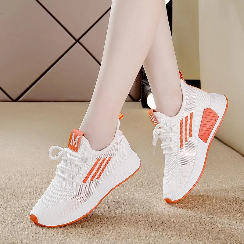 Women's New Spring Summer Sports Shoes Breathable Mesh Casual Shoes Lightweight Running Shoes Increased Net Shoes