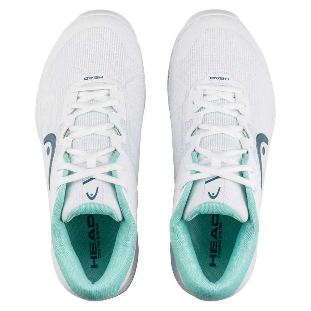 Women`s Revolt Evo 2.0 Tennis Shoes White and Turquoise