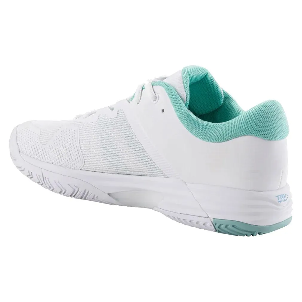 Women`s Revolt Evo 2.0 Tennis Shoes White and Turquoise