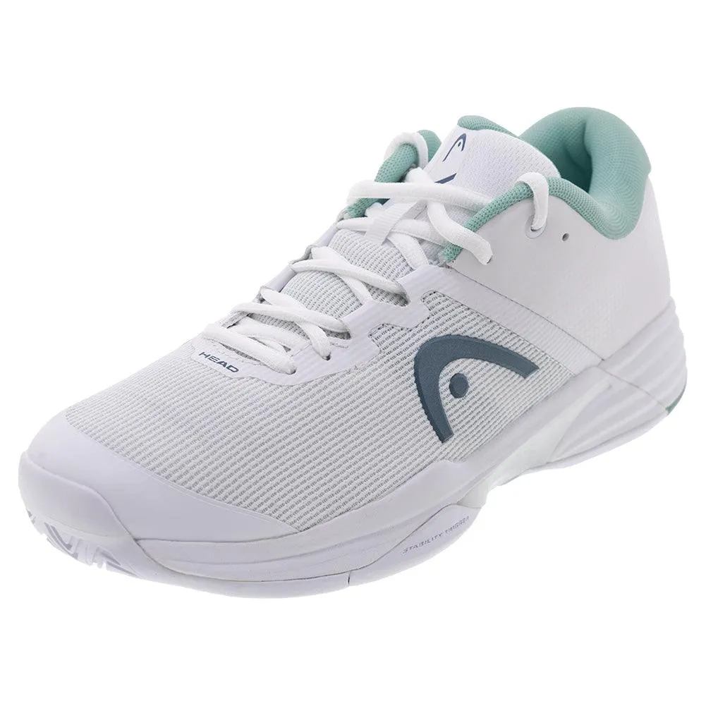 Women`s Revolt Evo 2.0 Tennis Shoes White and Turquoise