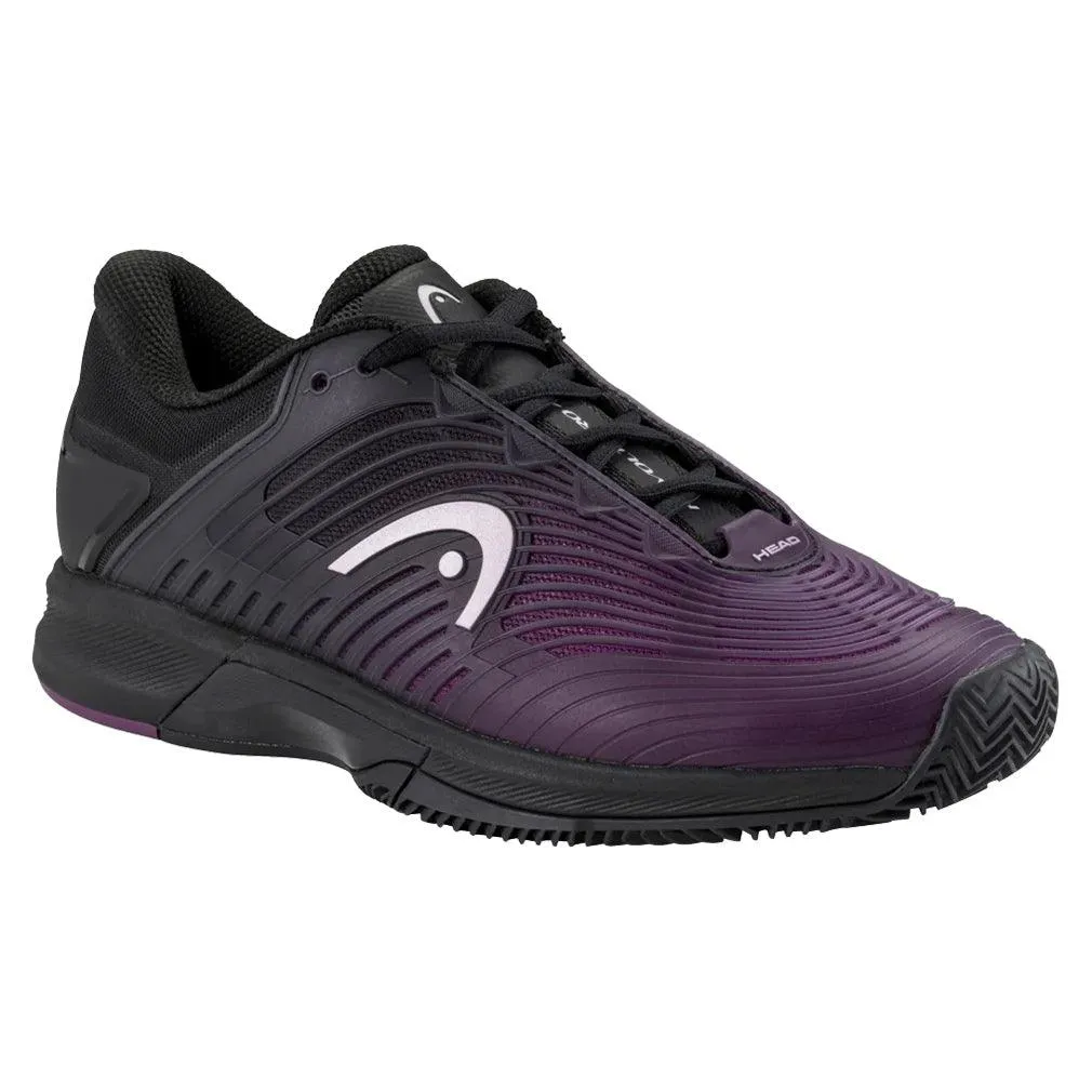 Women`s Revolt Pro 4.5 Clay Tennis Shoes Black and Plum
