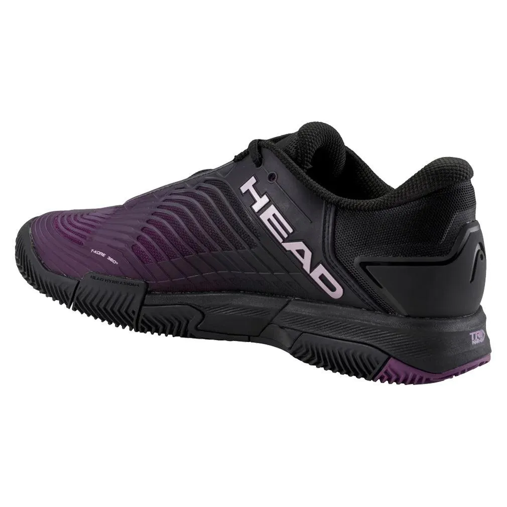 Women`s Revolt Pro 4.5 Clay Tennis Shoes Black and Plum