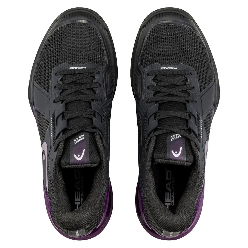 Women`s Sprint Pro 4.0 Tennis Shoes Black and Plum