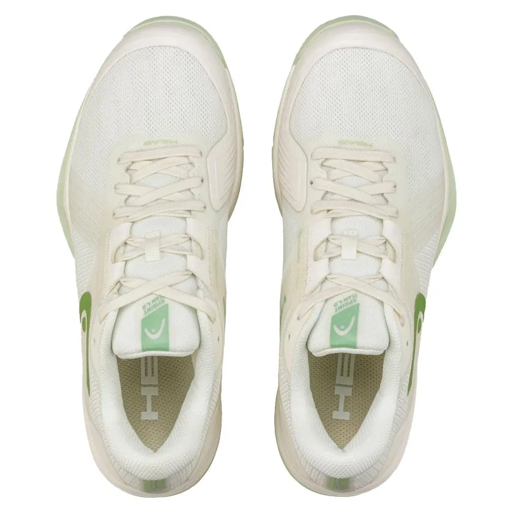 Women`s Sprint Team 4.0 Tennis Shoes Chalk White and Light Green