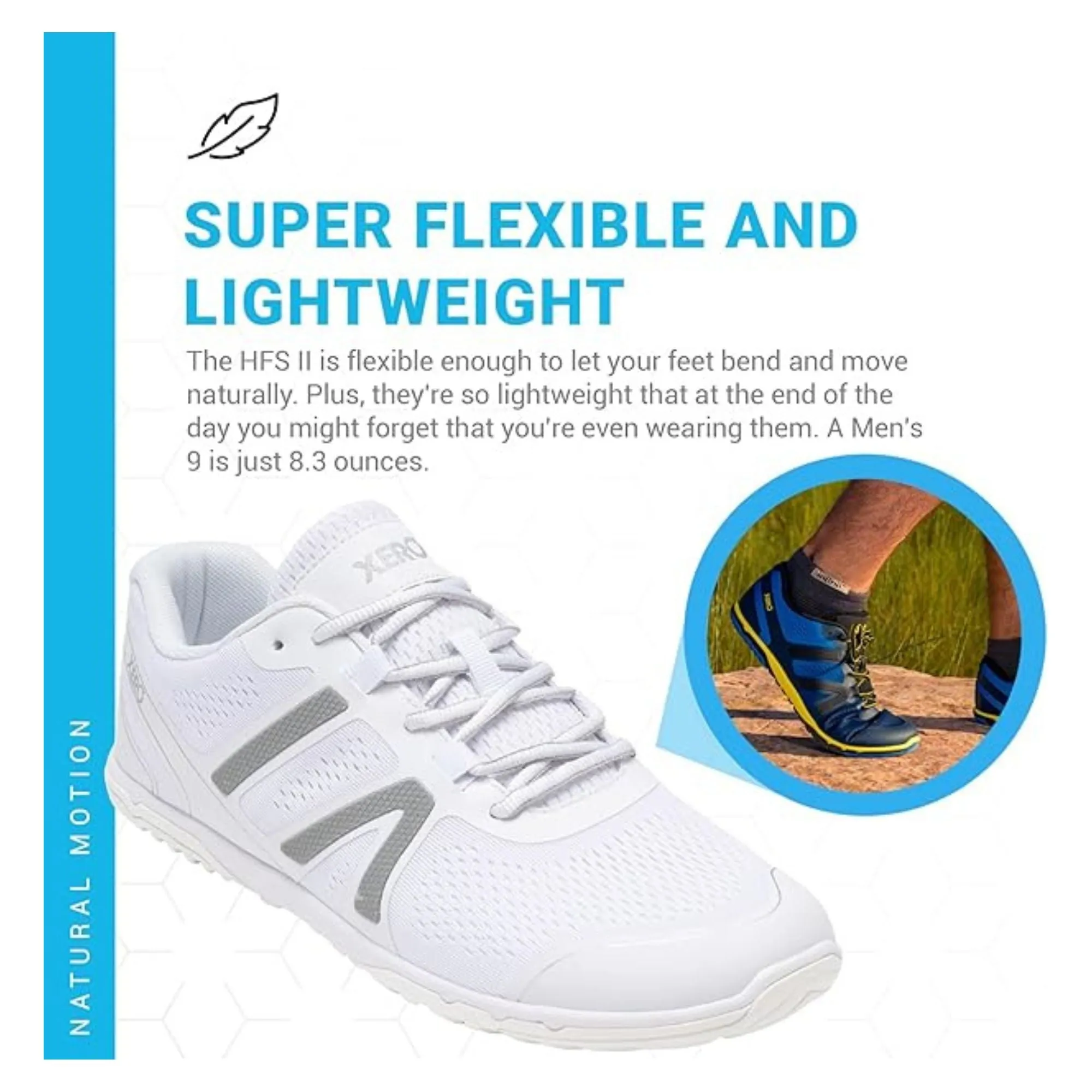 Xero Shoes Men's HFS II - Lightweight Road Runner White