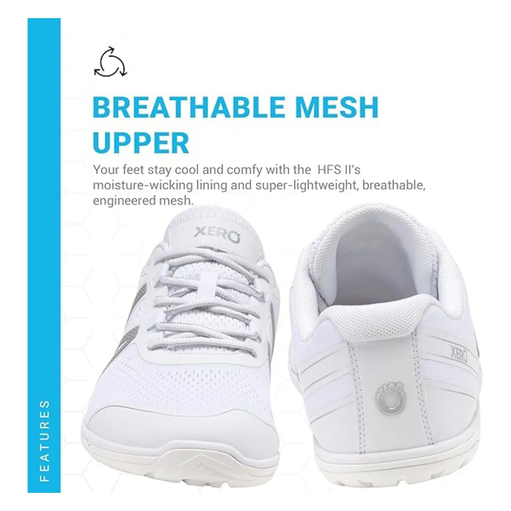 Xero Shoes Men's HFS II - Lightweight Road Runner White