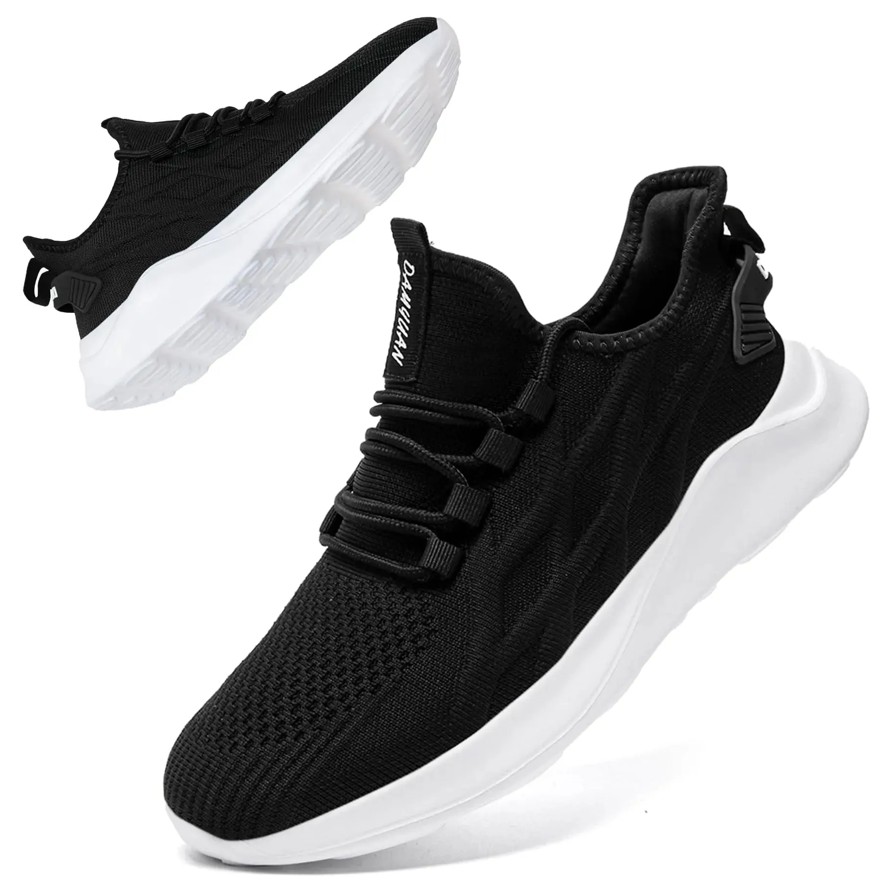 YITUHIO Black Shoes for Womens Lightweight Slip on Shoes Gym Tennis Sneakers Womens Black Size 11