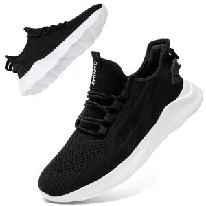 YITUHIO Black Shoes for Womens Lightweight Slip on Shoes Gym Tennis Sneakers Womens Black Size 11