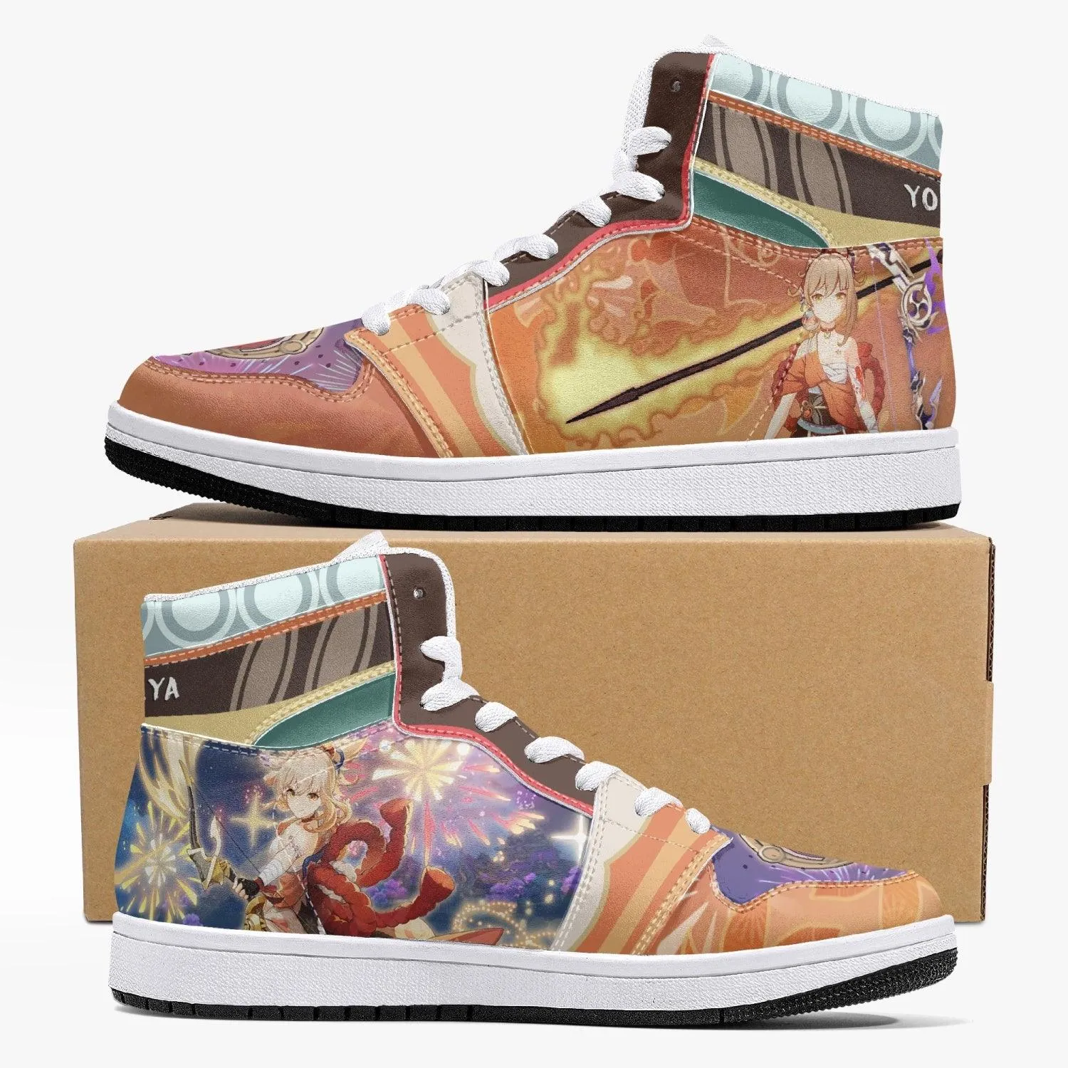 Yoimiya Genshin Impact Mid 1 Basketball Shoes